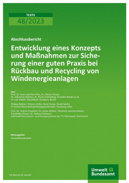UBA-Studie Rückbau Windenergieanlagen UBA-Studie